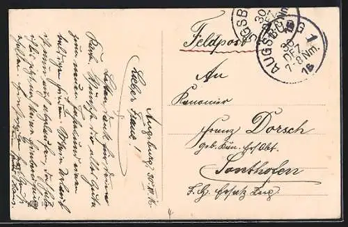 AK Postkutsche auf Brücke bei Mondschein, Neujahrsgruss