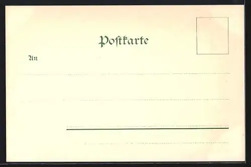 Lithographie Angebetete Jungfrau auf einer Briefmarke