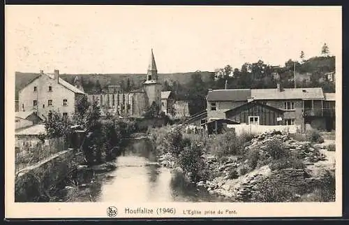 AK Houffalize, Ville Martyre, Offensive des Ardennes 1944-1945, L`Eglise prise du Pont