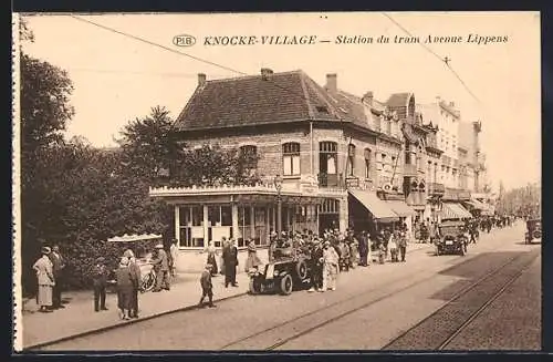 AK Knocke-Village, Station du tram Avenue Lippens