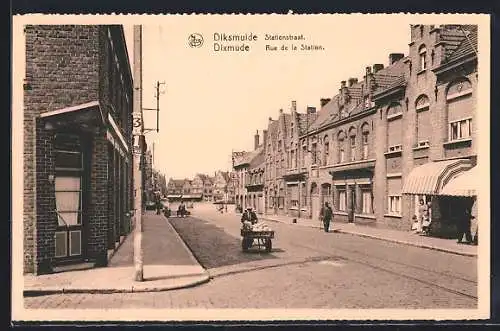 AK Dixmude, Rue de la Station, Strassenpartie