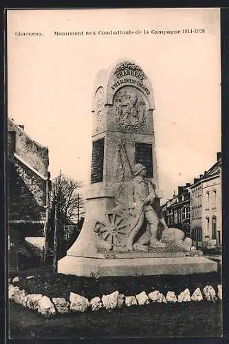 AK Charneux, Monument aux Combattants de al Campagne 1911-18