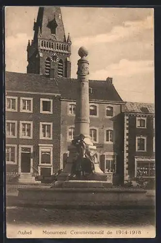 AK Aubel, Monument Commémoratif de 1914-18