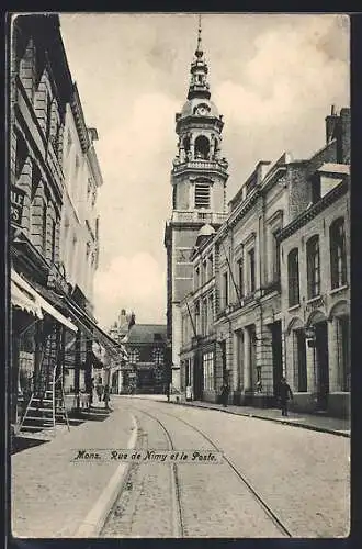 AK Mons, Rue de Nimy et la Poste