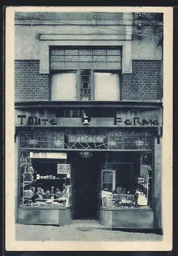 AK Seraing, Revêtement en marbrite de la facade du magasin Toute la Ferme, Rue du Molinay