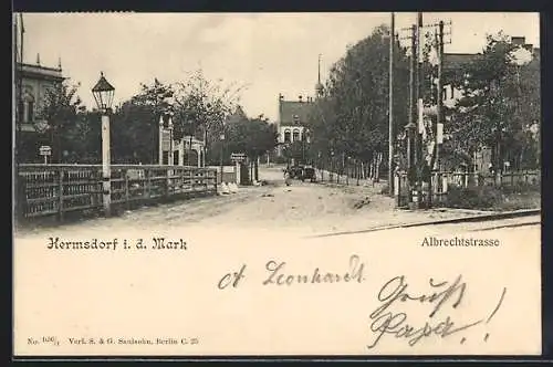 AK Hermsdorf i. d. Mark, Restaurant in der Albrechtstrasse