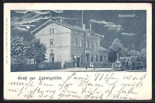 AK Ludwigsfelde, Eisenbahn im Bahnhof