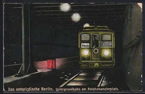 AK Berlin-Charlottenburg, U-Bahn am Reichskanzlerplatz jetzt Theodor Heuss-Platz