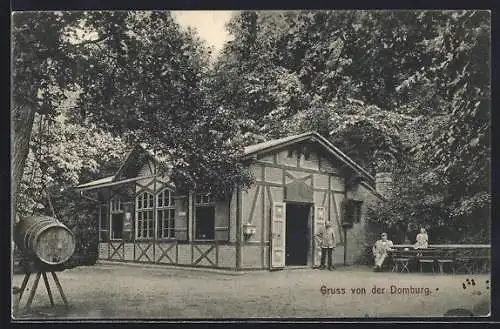 AK Heteborn, Ansicht vom Gasthaus Domburg