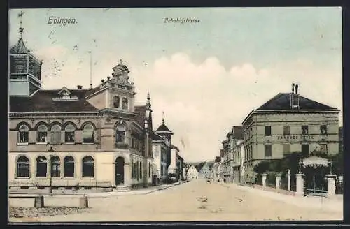 AK Ebingen, Blick in die Bahnhofstrasse