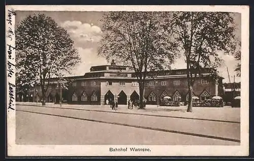 AK Berlin-Wannsee, Blick auf den Bahnhof