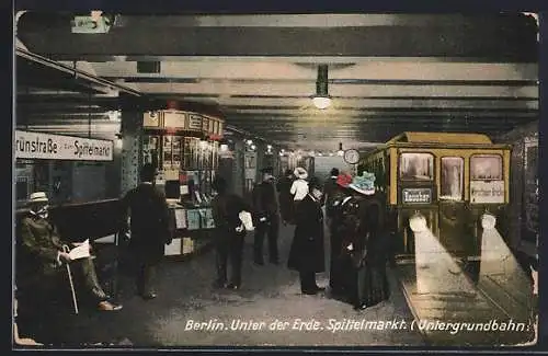 AK Berlin, U-Bahnhof Spittelmarkt