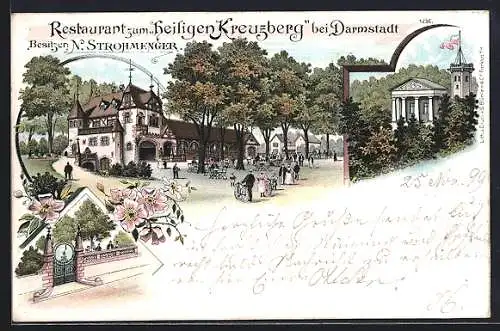 Lithographie Darmstadt, Restaurant zum Heiligen Kreuzberg