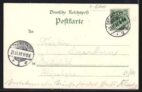 Lithographie Darmstadt, Restaurant zum Heiligen Kreuzberg