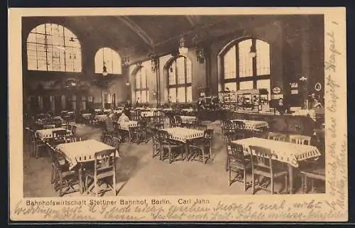 AK Berlin, Gasthaus von Carl Jahn im Stettiner Bahnhof, Invalidenstrasse