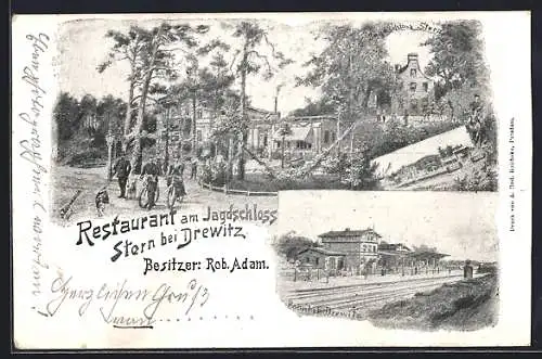 AK Drewitz, Restaurant am Jagdschloss Stern, Bahnhof