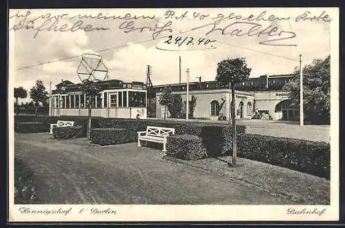 AK Hennigsdorf, Strassenbahn am Bahnhof