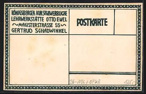 Künstler-AK sign. Gertrud Schadwinkel, Kunstgew. Lehrwerkst. O. Ewel, Königsberg, Magisterstrasse: Balzende Truthähne