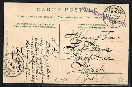 Präge-AK Frauenfeld, Ortsansicht, Soldaten der Schweizer Armee stürmen eine Anhöhe