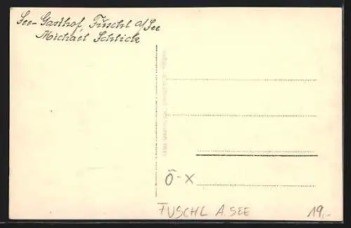 AK Fuschl a. See, See-Gasthof des Michael Schlick