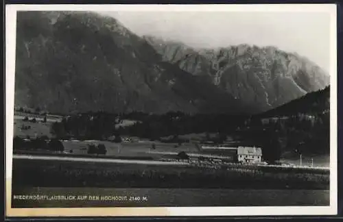 AK St. Margareten im Rosental, Niederdörfl mit Ausblick auf den Hochobir