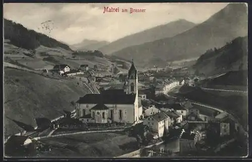 AK Matrei am Brenner, Blick auf den Ort