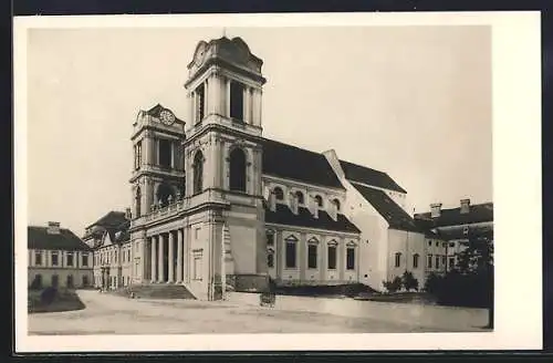 AK Göttweig, Stift Göttweig, Totalansicht der Stiftskirche