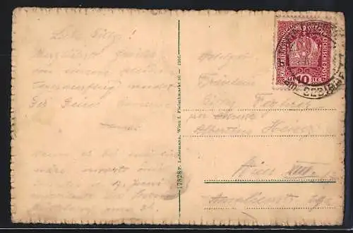 AK Maria Enzersdorf, Burg Liechtenstein, Ortsansicht mit Anlagen u. Säulengebäude