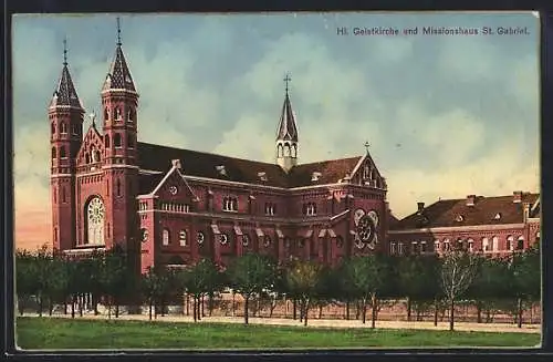 AK Mödling, Hl. Geistkirche und Missionshaus St. Gabriel