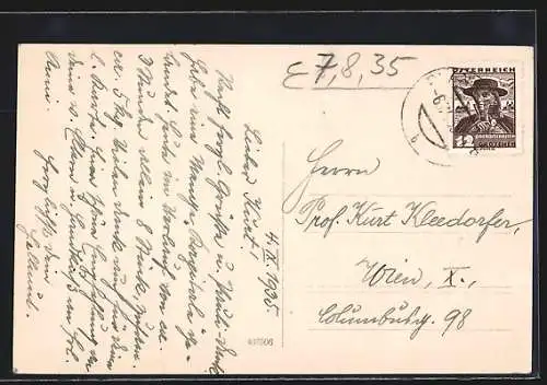 AK Plank a. Kamp, Brücke und Kirche aus der Vogelschau