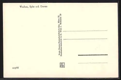 AK Spitz a. d. Donau, Gesamtansicht mit Burg und Donau aus der Vogelschau