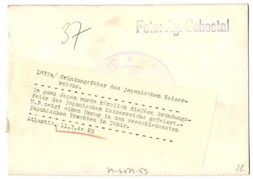 Fotografie Tokio - Tokyo, Gründungsfeier des japanischen Kaiserreiches, Trachtenumzug 1940