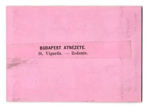 Fotografie unbekannter Fotograf, Ansicht Budapest, Vigarda / Redoute, Strassenansicht und Gebäude