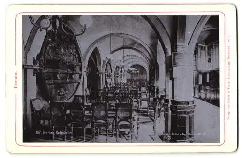 Fotografie Zedler & Vogel, Darmstadt, Ansicht Bremen, Rathskeller Innenansicht