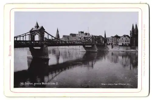 Fotografie Zedler & Vogel, Darmstadt, Ansicht Bremen, Grosse Weserbrücke