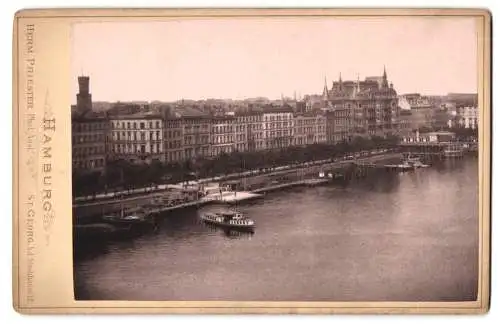 Fotografie Herm. Priester, St. Georg, Ansicht Hamburg, Alter Jungfernstieg