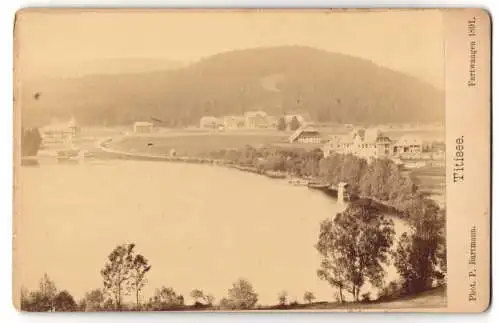 Fotografie P. Bartmann, Furtwangen, Ansicht Titisee, Panorama um 1891