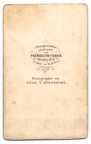 Fotografie Hugo v. Strassern, Wien, Schauspielerin Frl. Fabrini im dunklen Kleid