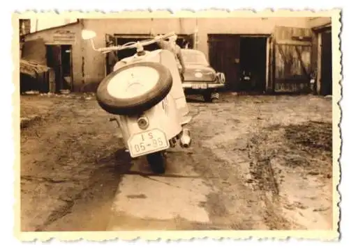 19 Fotografien IWL SR 59 Berlin, Motoroller der Ludwigsfelder Firma in Detailansichten