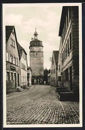 AK Mainbernheim, Gasthaus mit Strassenpartie