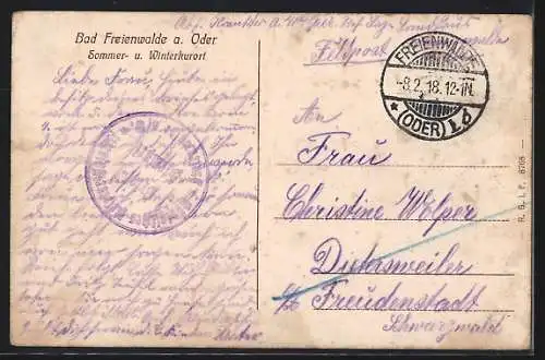 AK Bad Freienwalde a. Oder, Partie am Landhaus