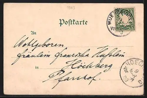 Lithographie Schachen / Garmisch-Partenkirchen, Königl. Jagdschloss, Hochblassen und Alpspitze, Hinterrainthal