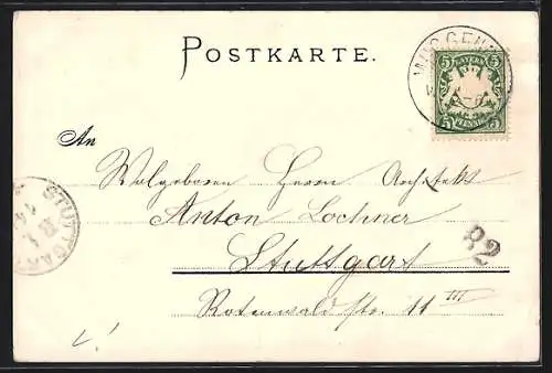 Lithographie Pottenstein, Gasthaus Schüttersmühle im Luftkurort