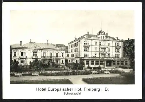 AK Freiburg i. B., Hotel Europäischer Hof