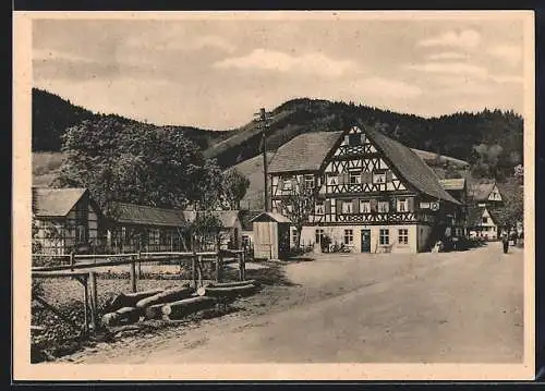 AK Schenkenzell /bad. Schwarzwald, Gasthaus und Pension zur Sonne v. Franz Heizmann