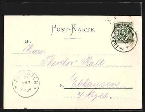 AK Ludwigsburg / Württemberg, Strasseneck an der Artilleriekaserne