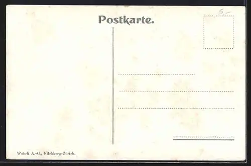 AK Lugano, Panoramablick auf Stadt und See