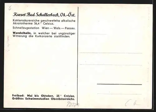 Künstler-AK Bad Schallerbach, Partie in der Wandelhalle