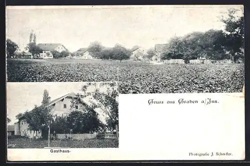 AK Graben / Inn, Teilansicht mit Gasthaus