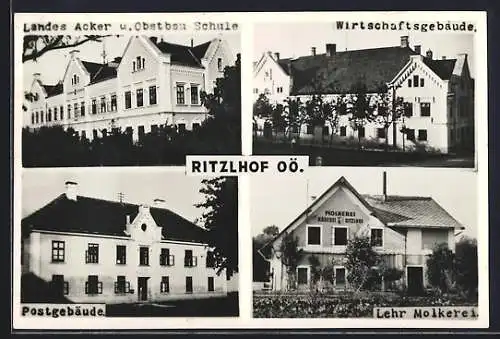 AK Ansfelden, Ritzlhof, Lehr Molkerei, Wirtschaftsgebäude, Landesackerbauschule